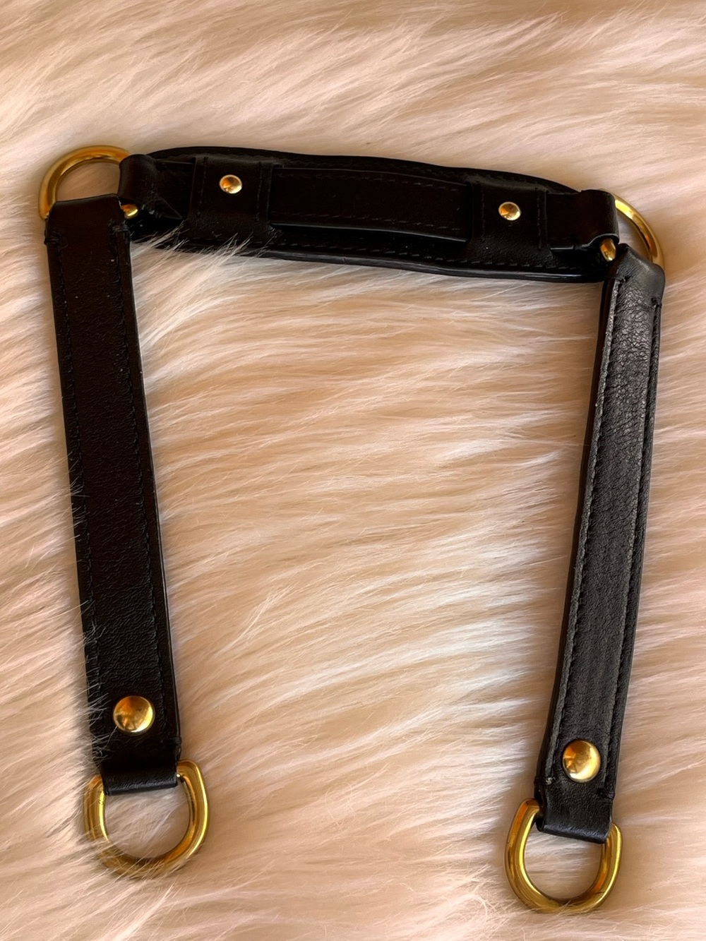 Coach Sabrina Strap Replaced Black Leather Brass